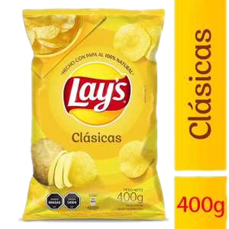 Papas Lays Clasica 400 G