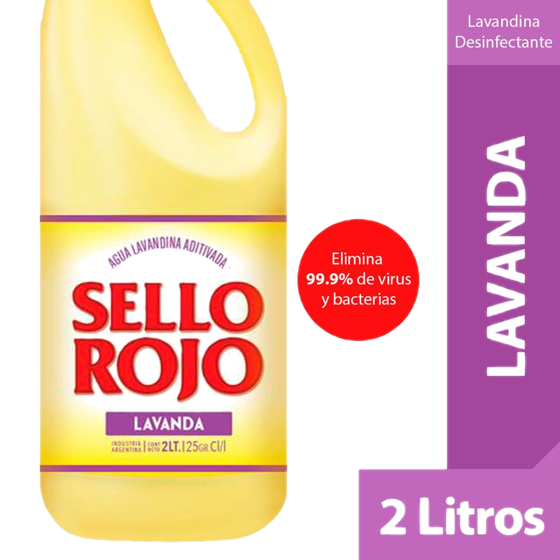 Agua Lavandina Sello Rojo Lavanda 2 L