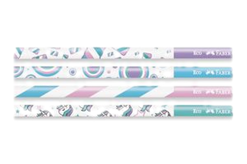 Lápiz Faber Castell Unicornios Hb 4 Unidades
