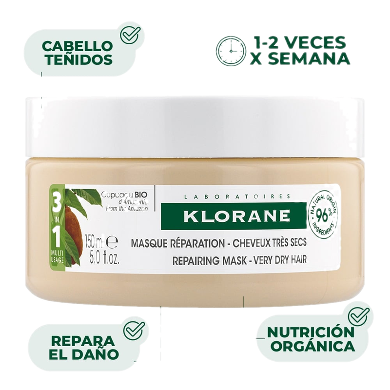 Mascarilla De Tratamiento Klorane Cupuaçu 150 Ml
