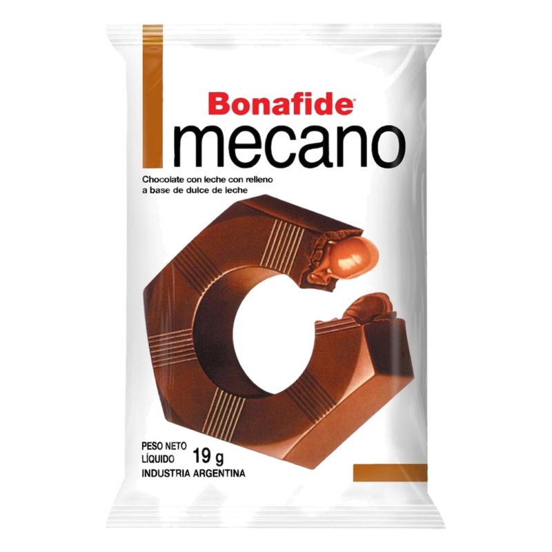 Chocolate Mecano Tuerca Relleno De Dulce De Leche 19 G