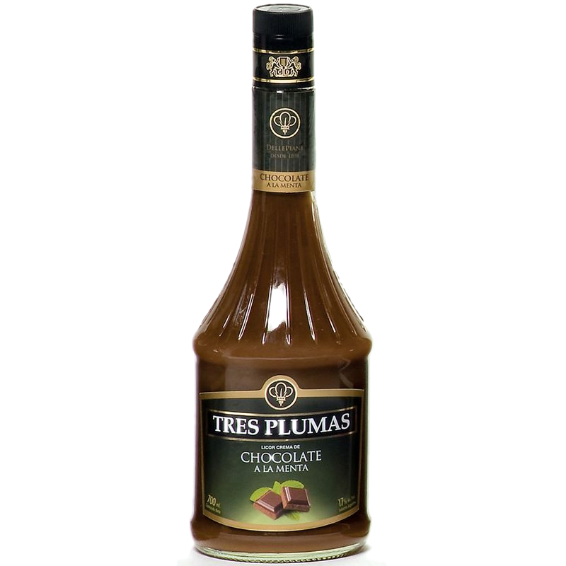 Licor Tres Plumas Chocolate/menta