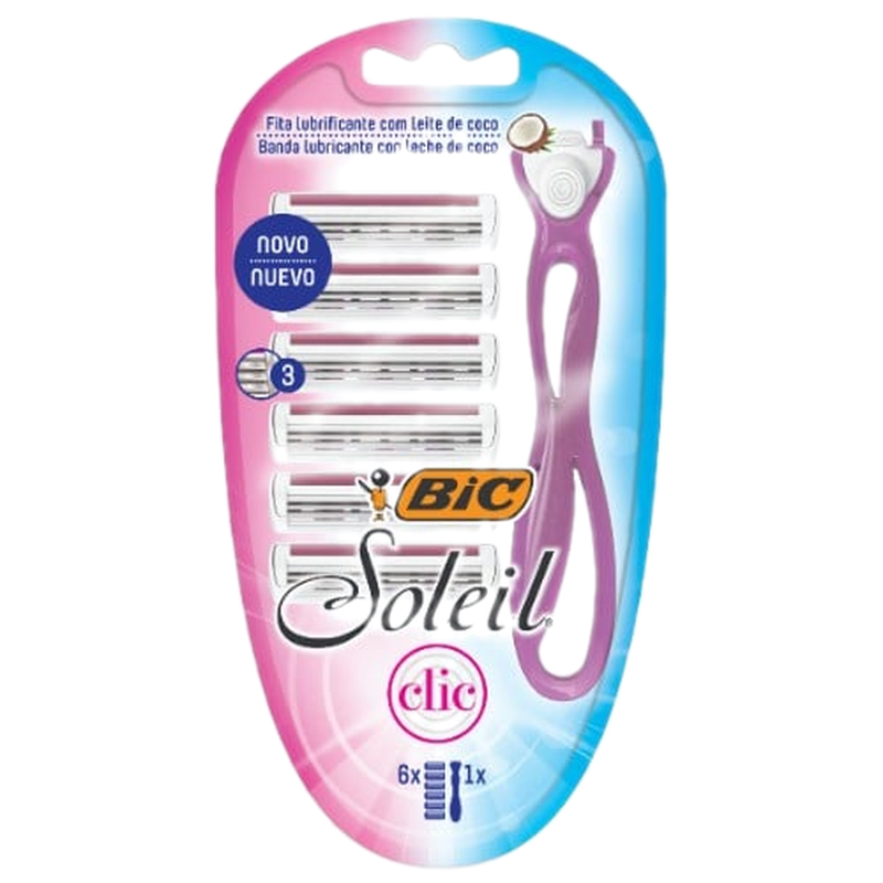 Afeitadora Bic Femenina Soleil Clic 6 Unidades