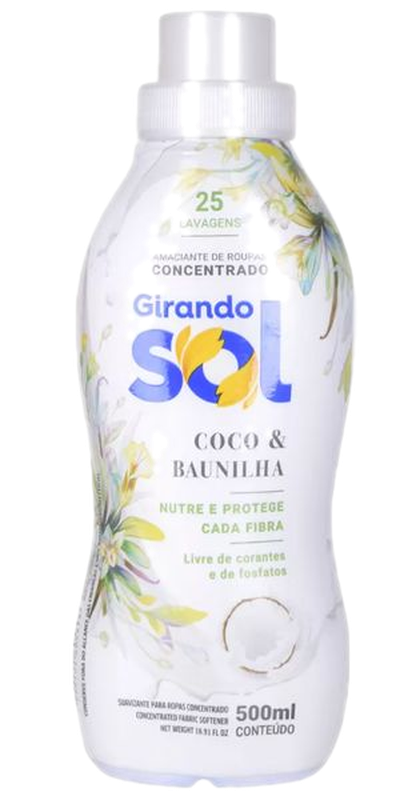 Suavizante Girando Sol Concentrado Coco Vainilla 500 Ml