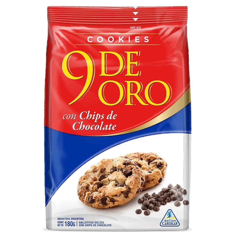 Galletitas Cookies 9 De Oro Con Chips 120 G
