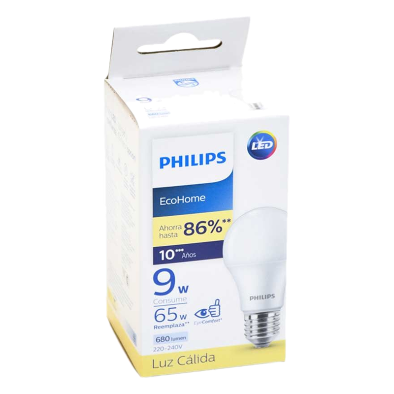 Lámpara Led Bulbo Philips 9 W E27 30000khv