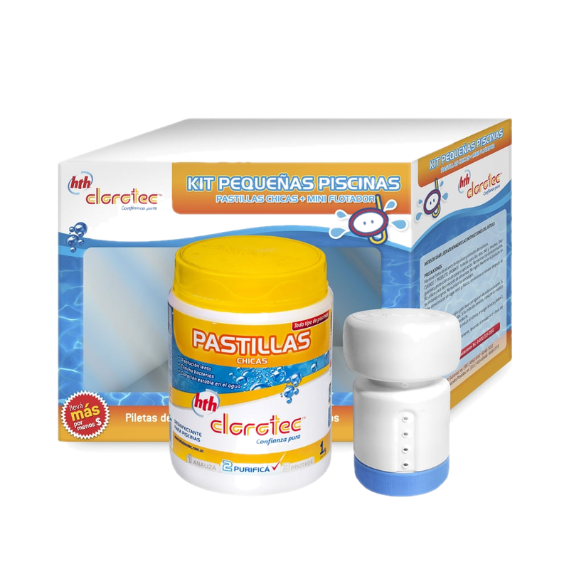 Kit Pequeñas Piscinas Pastillas + Boya Clorotec