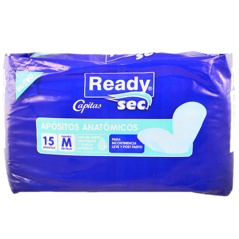 Apósito Ready Sec Capitas Mediano 15 Unidades