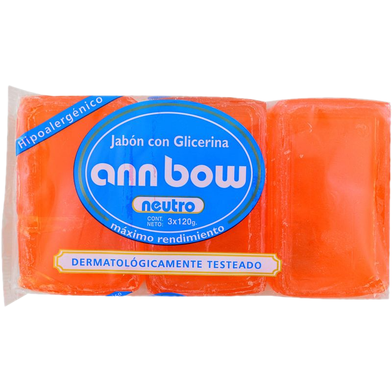 Jabón Glicerina Ann Bow Mixto 120 G 3 Unidades