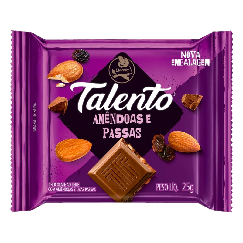 Chocolate Mini Talento Garoto De Almendras 25 G