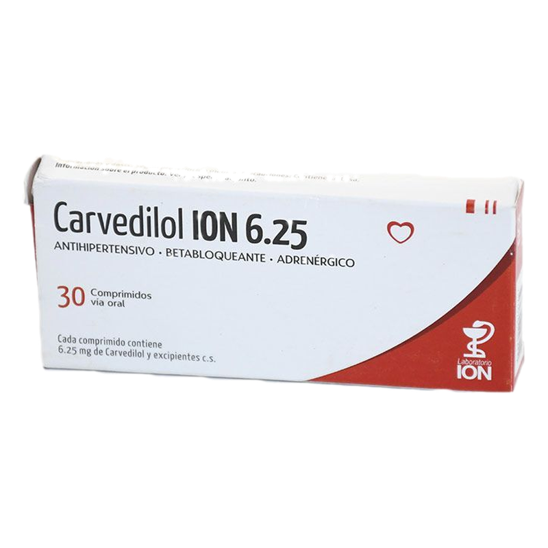 Carvedilol Ion 6.25 Ml X 30 Comprimidos
