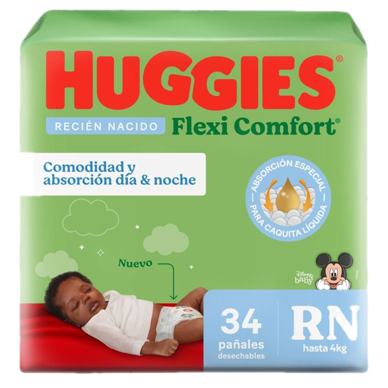 Huggies Flexi Comfort Recien Nacido 34 Unidades