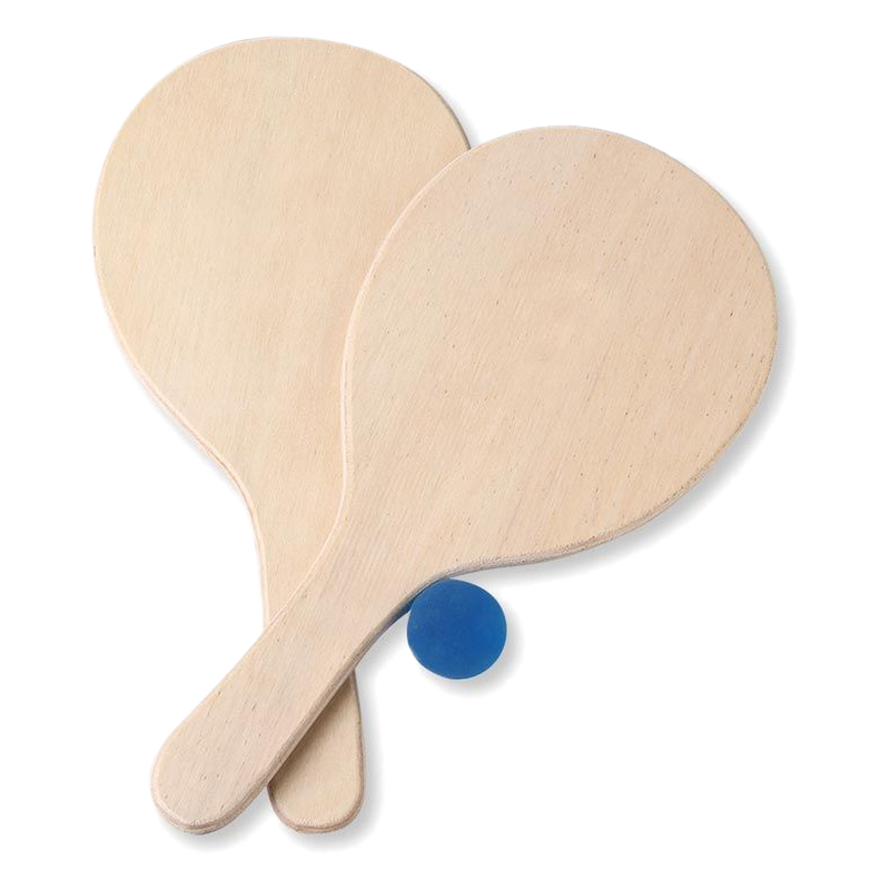 Par De Paletas De Madera Con Pelota