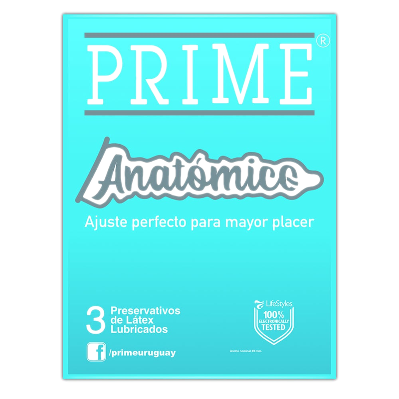 Preservativo Prime Anatómico 3 Unidades