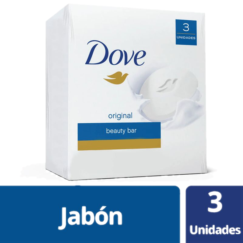 Pack 3 Unidades Dove Jabón De Tocador Original