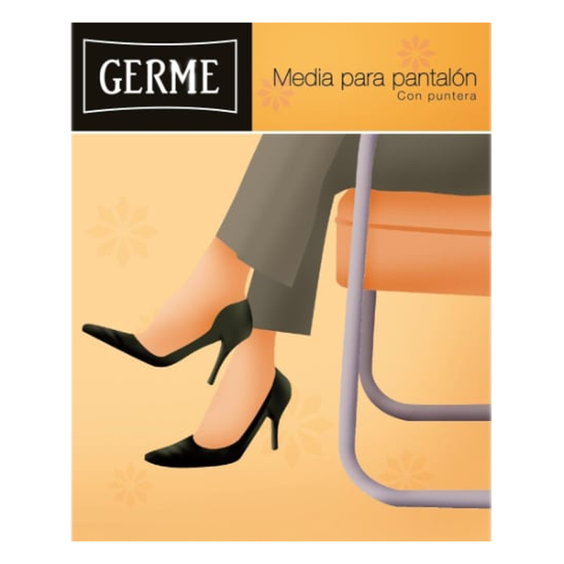 Media 3/4 Lycra Negro Germe Talle Único