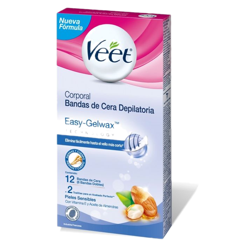 Veet Banda Depilatoria Piel Sensible [12 Unidades]