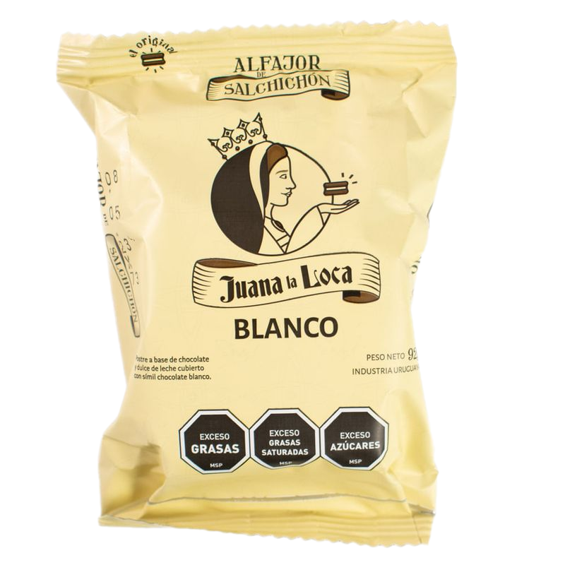 Alfajor De Salchichón Juana La Loca Chocolate Blanco 92 G