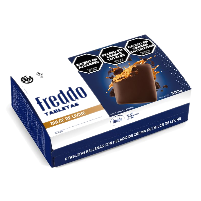 Tabletas Freddo De Dulce De Leche 6 Unidades 300 G