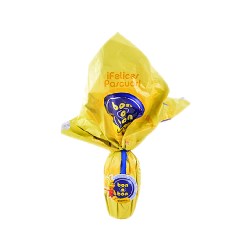 Huevo De Pascua De Chocolate Blanco Bon O Bon Con Confites Y Huevito 110 G