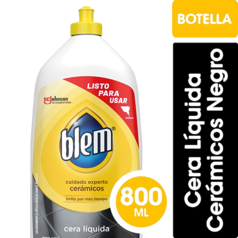 Cera Blem Pisos Cerámicos Negro 800 Ml