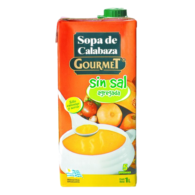 Sopa De Calabaza Gourmet Sin Sal 1 L