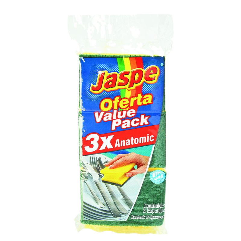 Fibra Esponja Jaspe Anatomic Value Pack 3x2
