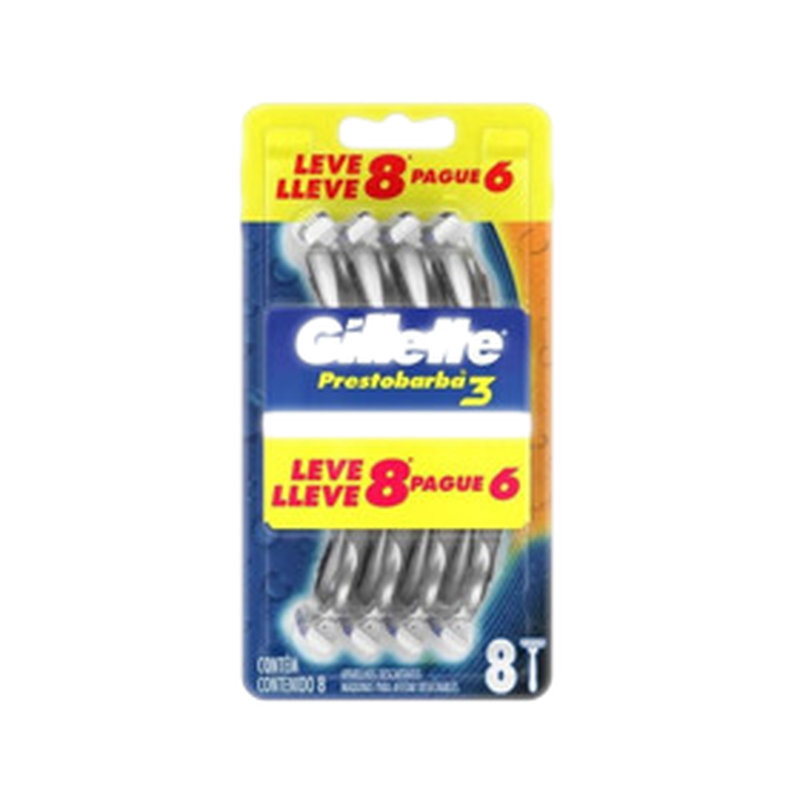 Gillette Prestobarba 3 Hombre Lleve 8 Pague 6 [8 Unidades]