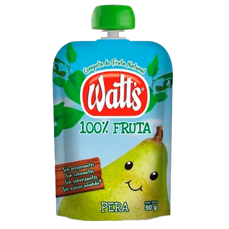 Compota De Pera Watts Pouch 90 G