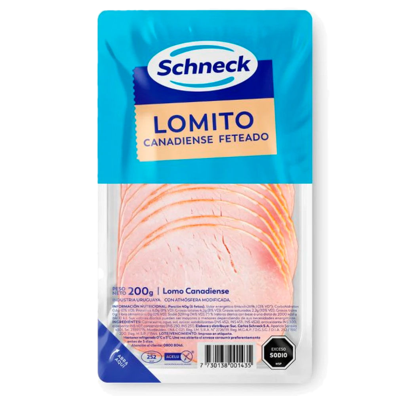 Lomito Canadiense Feteado Schneck 200 G