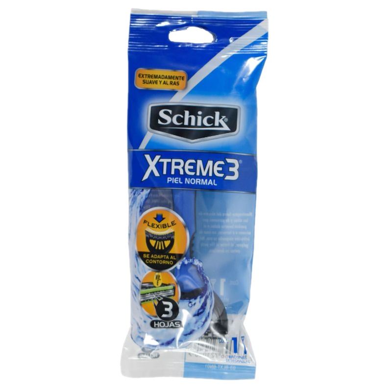 Afeitadora Shick Xtreme 3 Hojas Piel Normal 1 Unidad