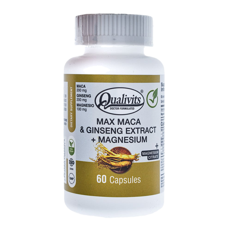 Suplemento Qualivits Max Maca & Ginseng 60 Cápsulas