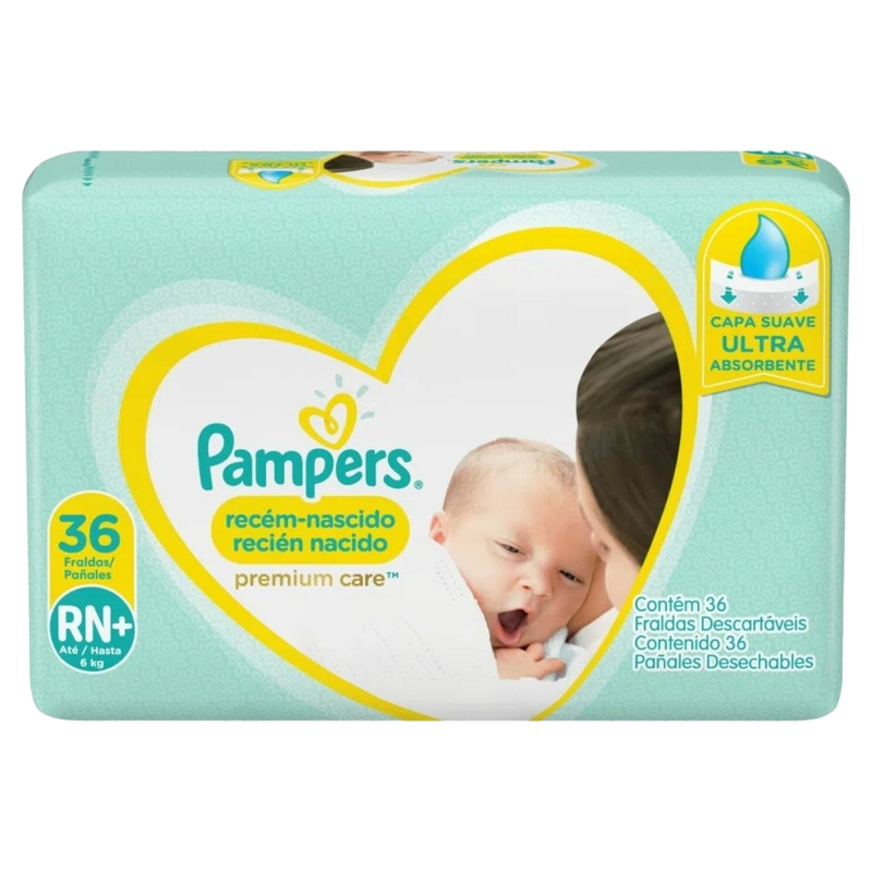 Pampers Premium Care Rn+ 36 Unidades