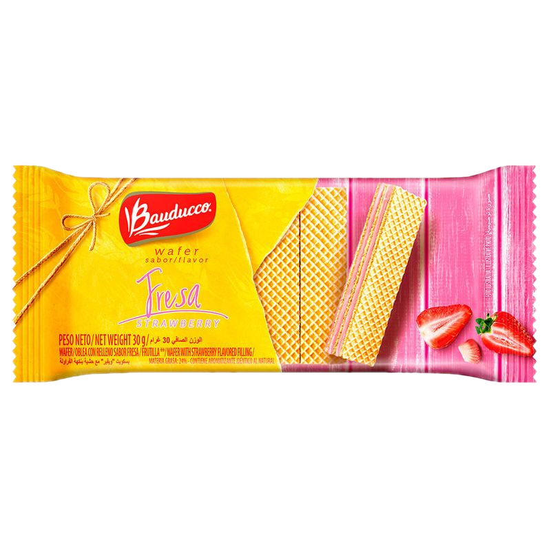 Mini Wafer Bauducco Fresa 30 G