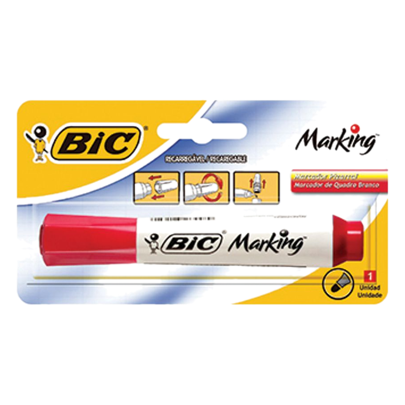 Marcador Bic Para Pizarra Rojo
