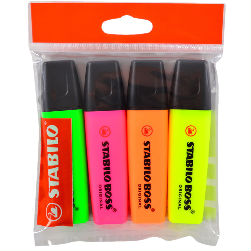Resaltador Stabilo Boss 4 Unidades