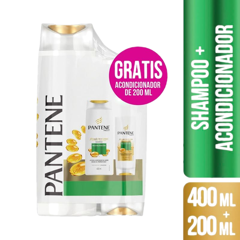 Pack Pantene Bambú Shampoo 400 Ml + Acondicionador 200 Ml