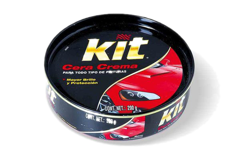 Kit Cera Crema Para Autos Lata 200 G
