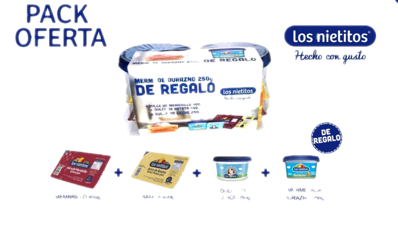 Dulce Los Nietitos Membrillo +bat 400 G+dd 1.25 Kg+merm.dur 2