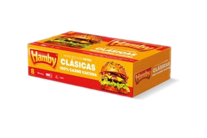 Hamburguesa Clásicas Hamby 8 Unidades 668 G