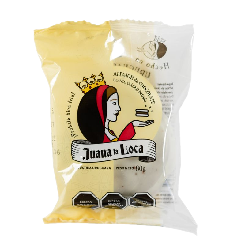Alfajor Clásico Juana La Loca Blanco 80 G