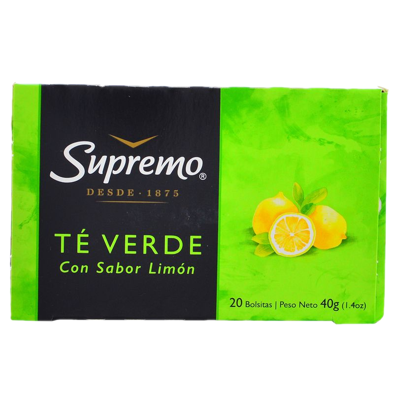 Té Verde Supremo Con Limón 20 Unidades