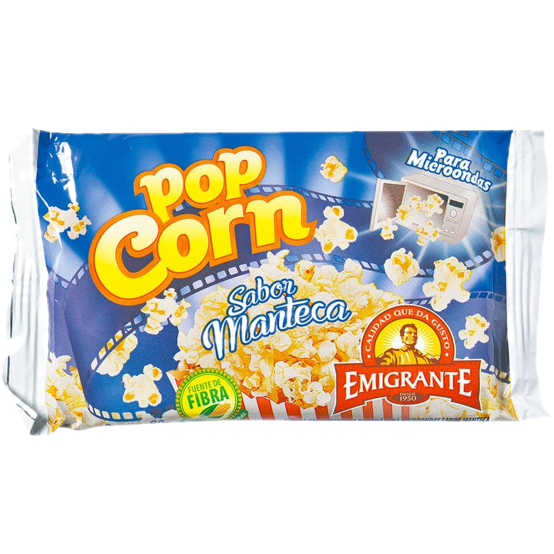 Pop Corn Para Microondas Emigrante Manteca 90 G