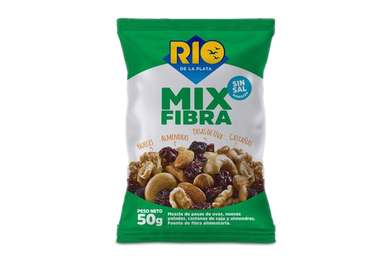 Mix Fibra Nueces, Almendras, Pasas Y Castañas Río De La Plata 50 G