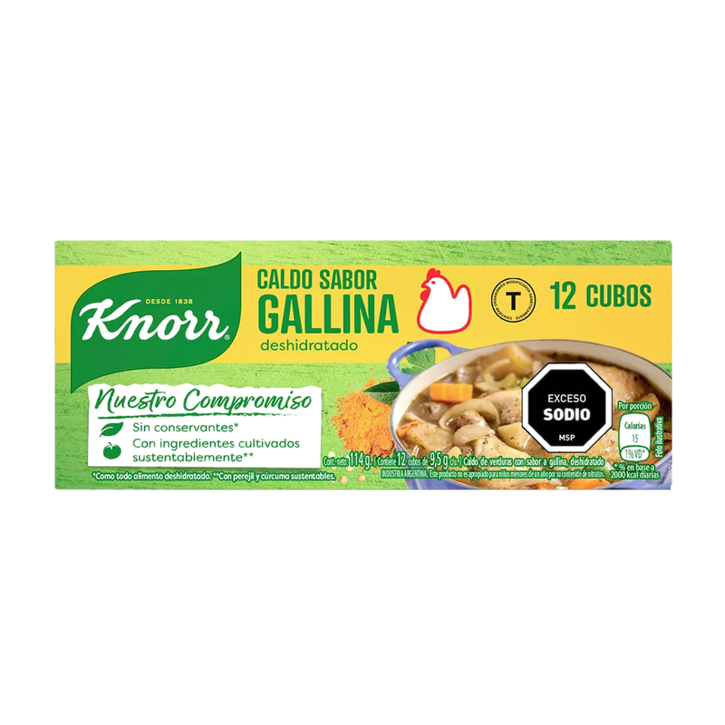 Caldo Knorr Gallina 12 Cubos