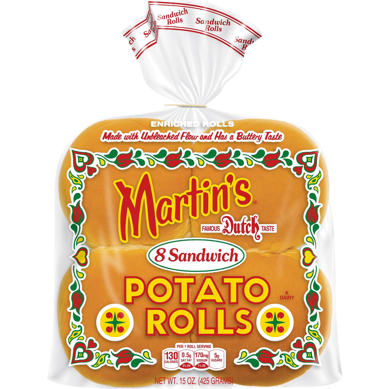 Pan De Papa Martins Para Hamburguesa Congelado 8 Unidades