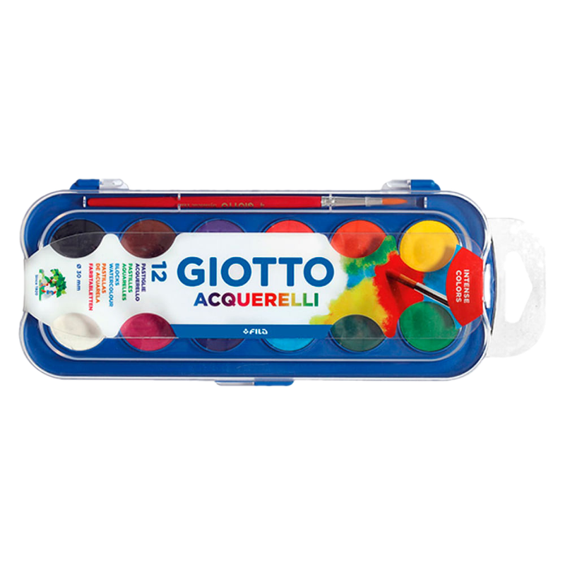 Acuarelas Giotto Con Pincel 30 Mm 12 Unidades