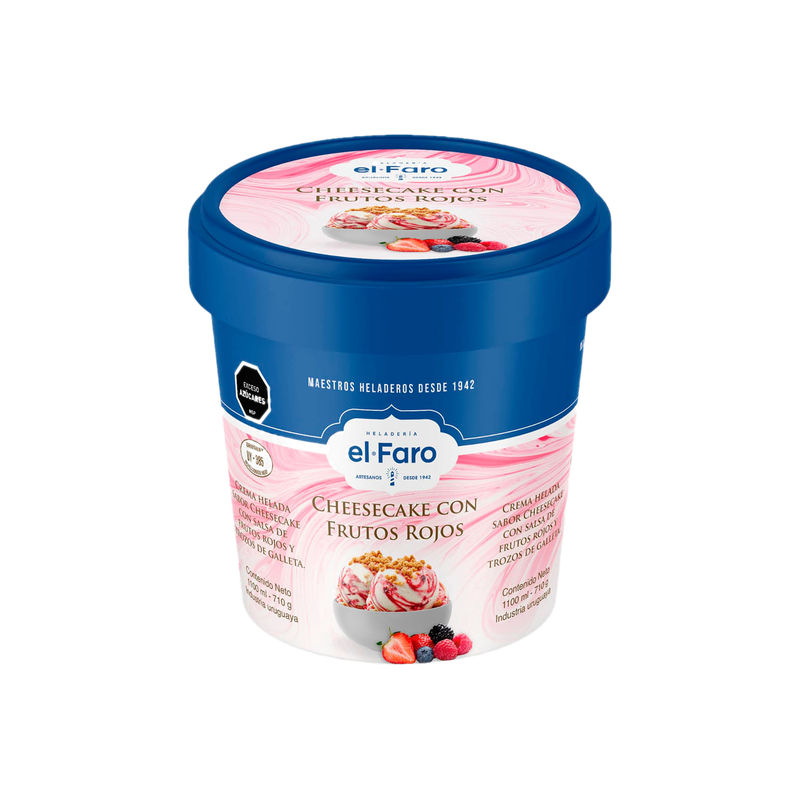Helado El Faro Cheesecake Frutos Rojos 1.1 L