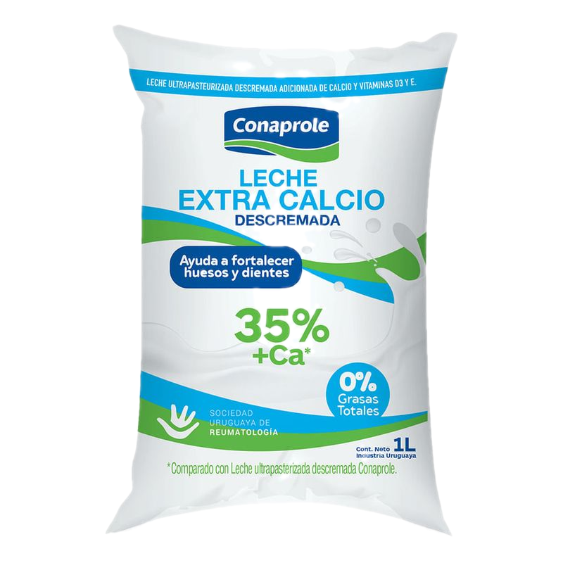 Leche Ultra Conaprole Extra Calcio Descremada 1 L