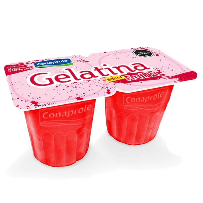 Gelatina Conaprole Frutilla 2 Unidades 208 G